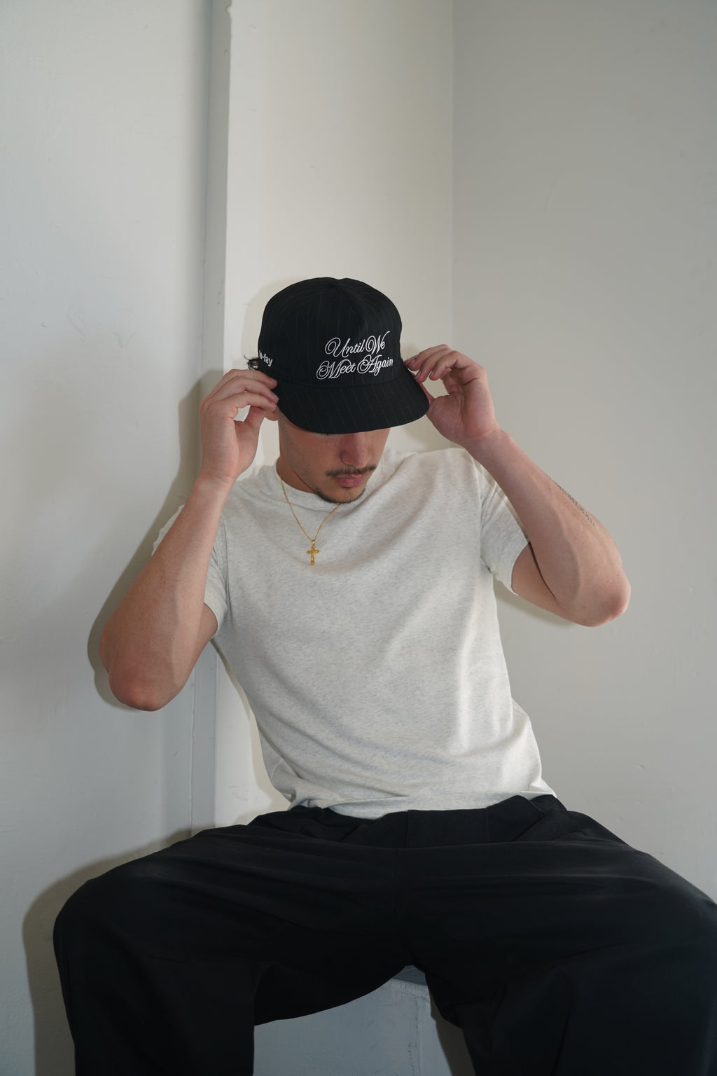 milano fitted tee — vintage grey