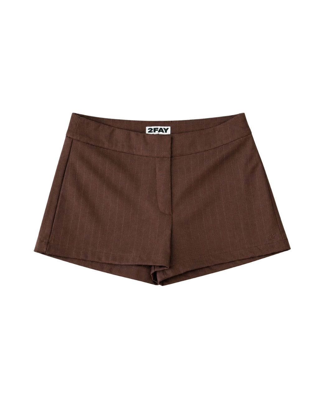 chocolate pinstripe mini short