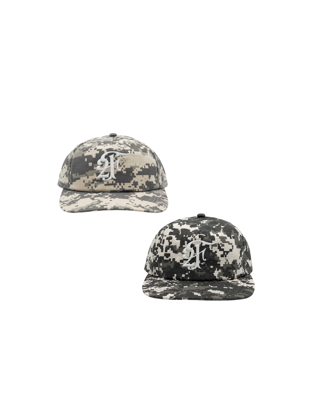 2 digi camo hats - khaki and forest
