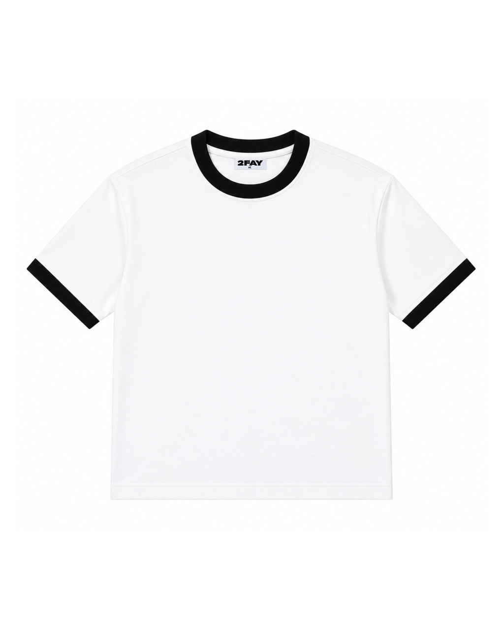 milano fitted tee — white/black